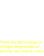 *Las etiquetas son 100% personalizables y únicas para tu negocio. *Las etiquetas pueden ser de nuestros catálogos de diseños. *Una vez terminada la chispa desprende un aroma con olor a coco